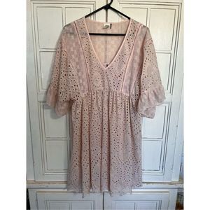 Elegant Pink Lace Dress